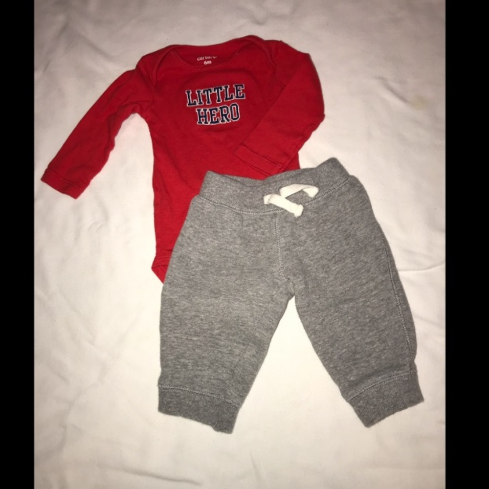 Carters “Little Hero” Long Sleeve 2-Piece